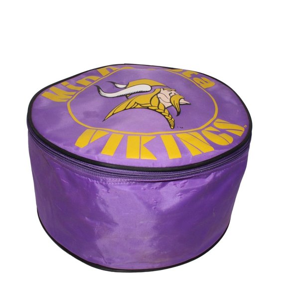 Vintage Minnesota Vikings Tailgate Snack Tray Set Utensils Purple Picnic Case - Picture 2 of 11